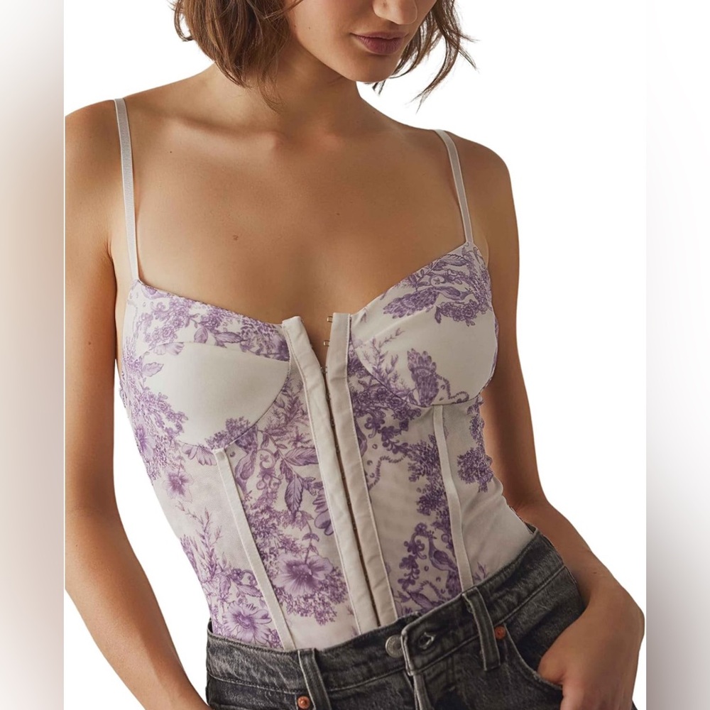 Free People womens Printed Night Rhythm bodysuit